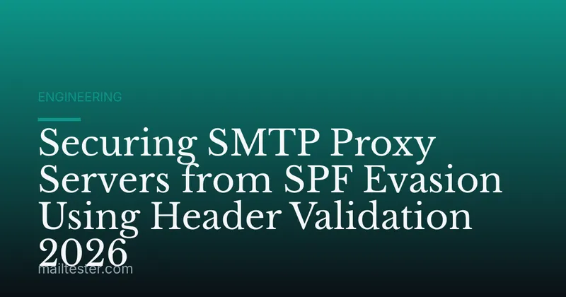 Securing SMTP Proxy Servers from SPF Evasion Using Header Validation 2026
