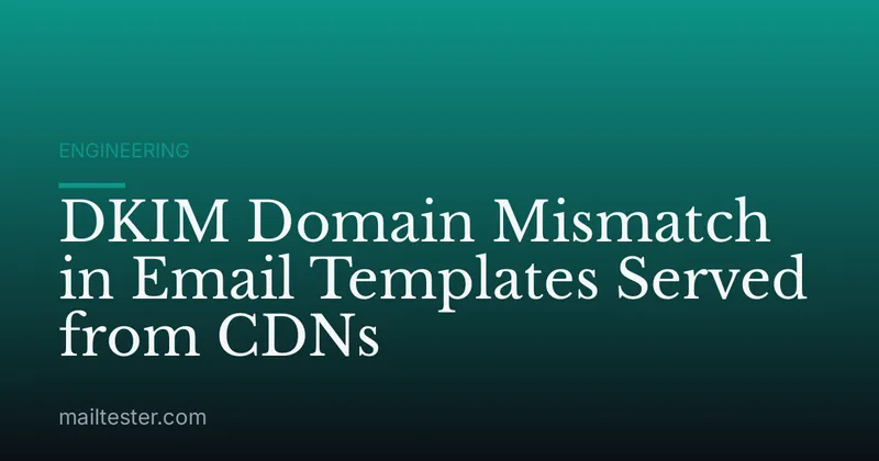 DKIM Domain Mismatch in Email Templates Served from CDNs