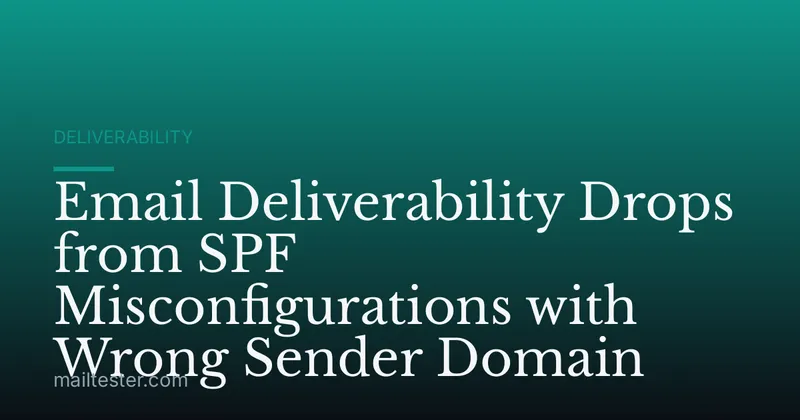 Email Deliverability Drops from SPF Misconfigurations with Wrong Sender Domain