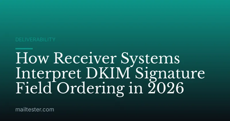 How Receiver Systems Interpret DKIM Signature Field Ordering in 2026