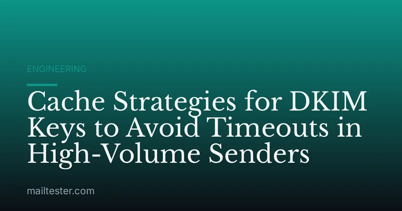 Cache Strategies for DKIM Keys to Avoid Timeouts in High-Volume Senders