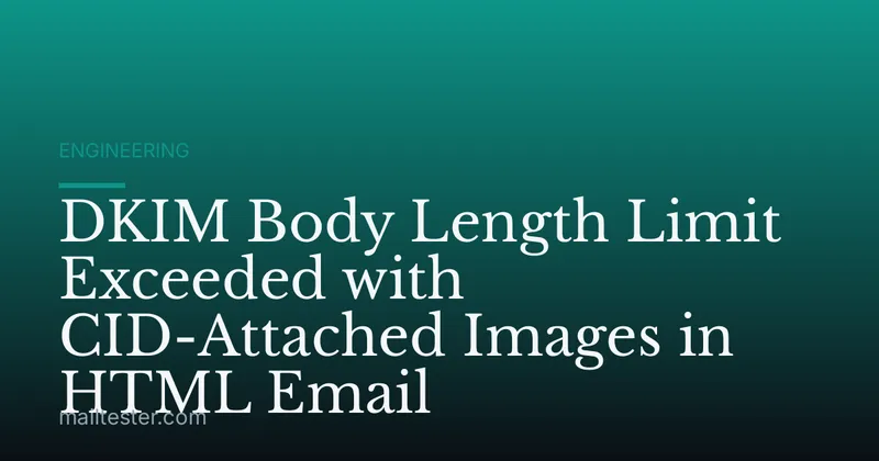 DKIM Body Length Limit Exceeded with CID-Attached Images in HTML Email