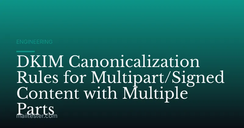 DKIM Canonicalization Rules for Multipart/Signed Content with Multiple Parts