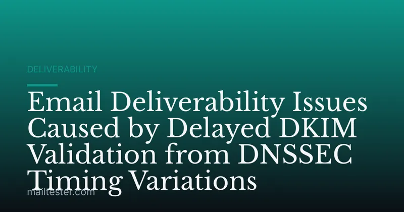 Email Deliverability Issues Caused by Delayed DKIM Validation from DNSSEC Timing Variations