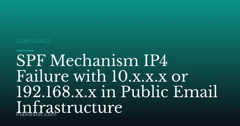 SPF Mechanism IP4 Failure with 10.x.x.x or 192.168.x.x in Public Email Infrastructure