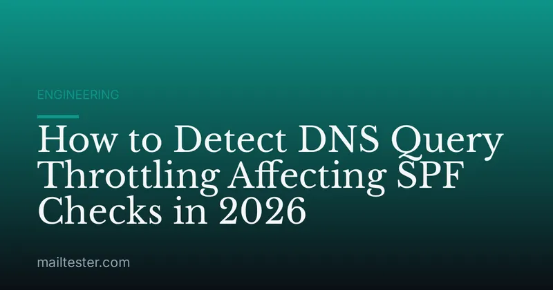 How to Detect DNS Query Throttling Affecting SPF Checks in 2026