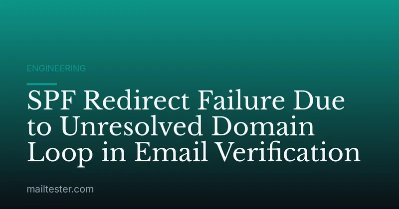 SPF Redirect Failure Due to Unresolved Domain Loop in Email Verification