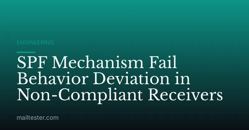 SPF Mechanism Fail Behavior Deviation in Non-Compliant Receivers