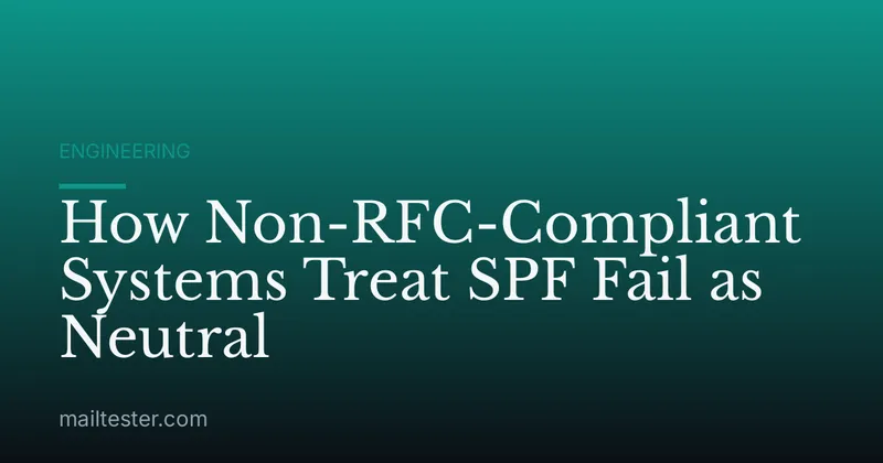 How Non-RFC-Compliant Systems Treat SPF Fail as Neutral