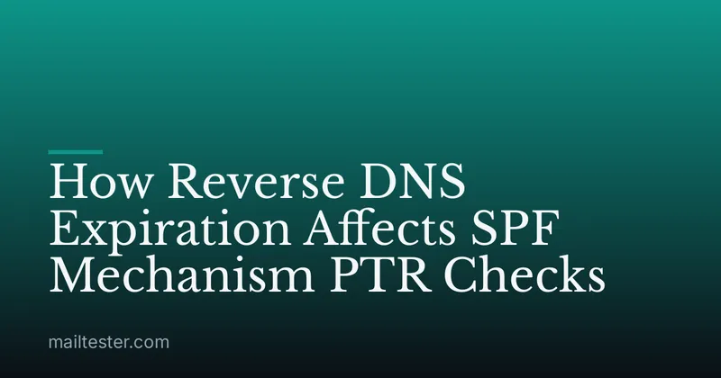 How Reverse DNS Expiration Affects SPF Mechanism PTR Checks