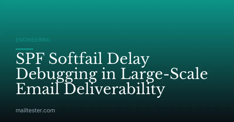 SPF Softfail Delay Debugging in Large-Scale Email Deliverability
