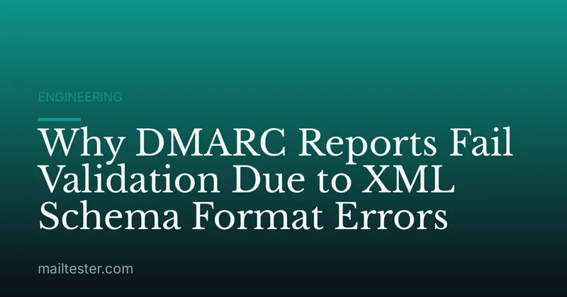 Why DMARC Reports Fail Validation Due to XML Schema Format Errors