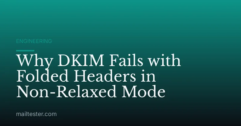 Why DKIM Fails with Folded Headers in Non-Relaxed Mode