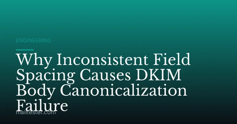 Why Inconsistent Field Spacing Causes DKIM Body Canonicalization Failure