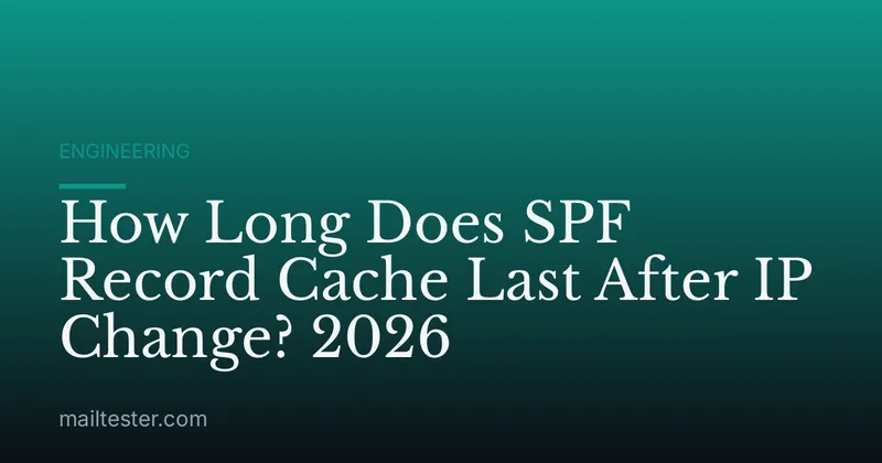 How Long Does SPF Record Cache Last After IP Change? 2026