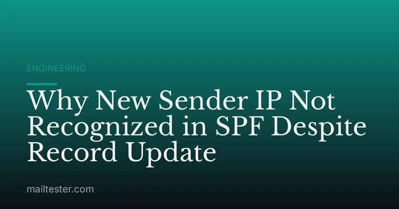 Why New Sender IP Not Recognized in SPF Despite Record Update