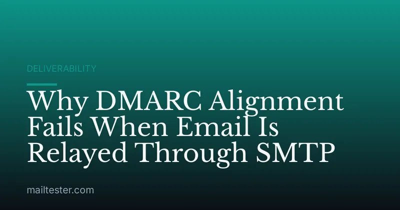 Why DMARC Alignment Fails When Email Is Relayed Through SMTP