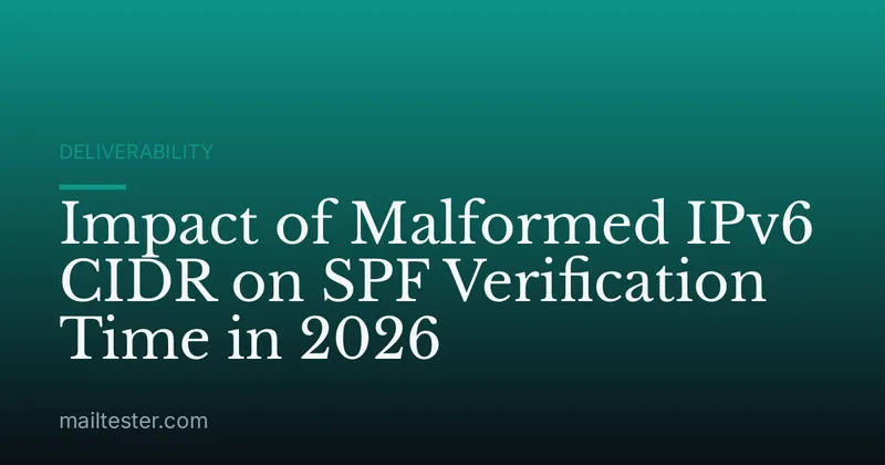 Impact of Malformed IPv6 CIDR on SPF Verification Time in 2026