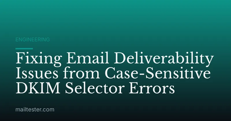 Fixing Email Deliverability Issues from Case-Sensitive DKIM Selector Errors