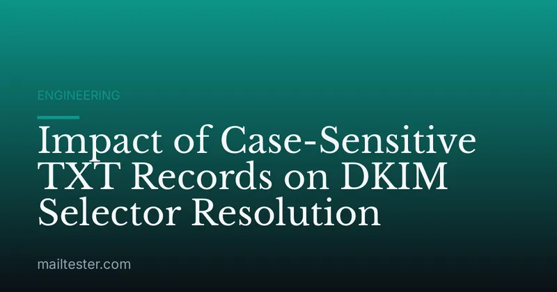 Impact of Case-Sensitive TXT Records on DKIM Selector Resolution