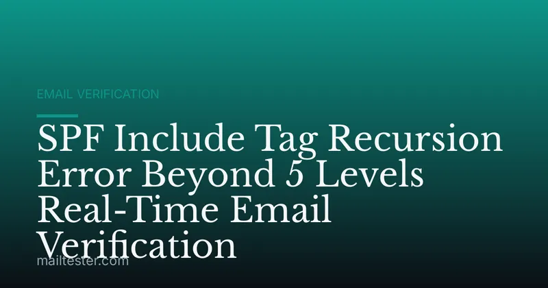SPF Include Tag Recursion Error Beyond 5 Levels Real-Time Email Verification