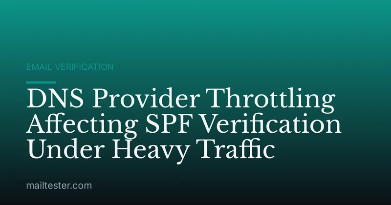 DNS Provider Throttling Affecting SPF Verification Under Heavy Traffic