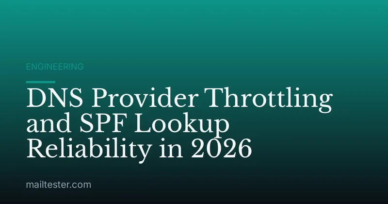 DNS Provider Throttling and SPF Lookup Reliability in 2026