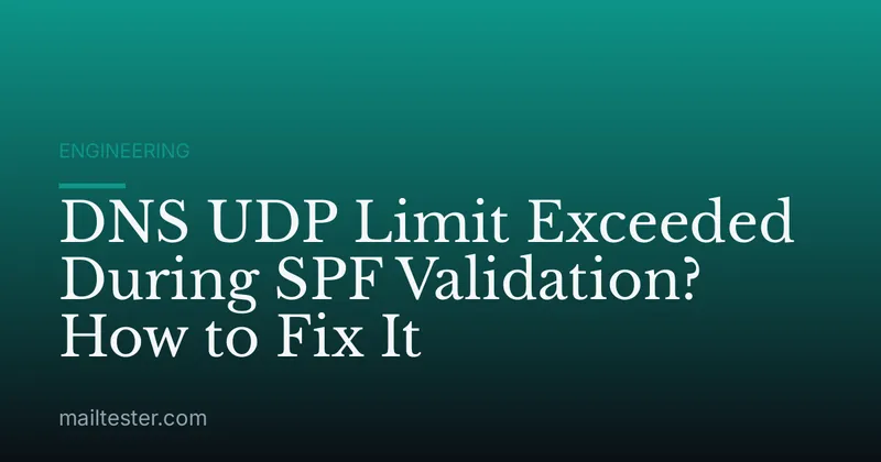 DNS UDP Limit Exceeded During SPF Validation? How to Fix It
