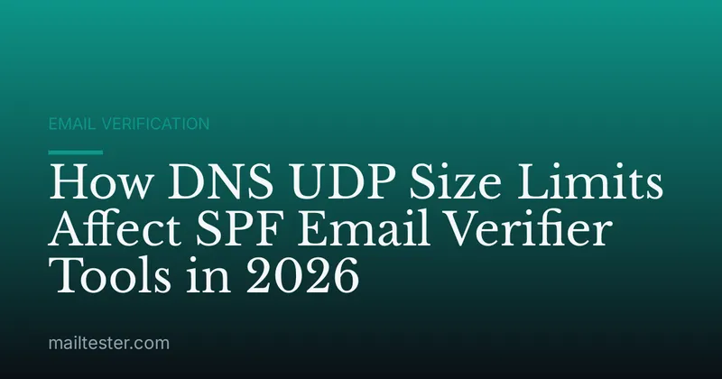 How DNS UDP Size Limits Affect SPF Email Verifier Tools in 2026
