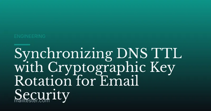 Synchronizing DNS TTL with Cryptographic Key Rotation for Email Security