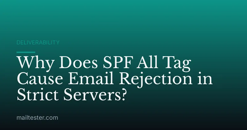 Why Does SPF All Tag Cause Email Rejection in Strict Servers?