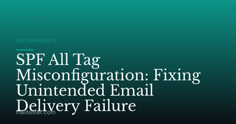 SPF All Tag Misconfiguration: Fixing Unintended Email Delivery Failure