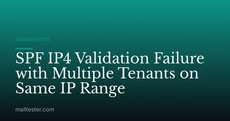 SPF IP4 Validation Failure with Multiple Tenants on Same IP Range