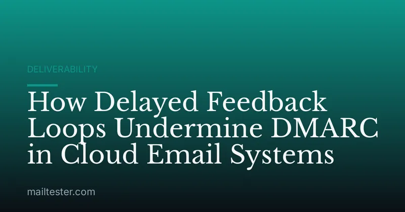 How Delayed Feedback Loops Undermine DMARC in Cloud Email Systems
