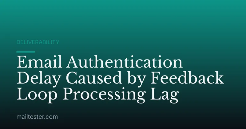 Email Authentication Delay Caused by Feedback Loop Processing Lag