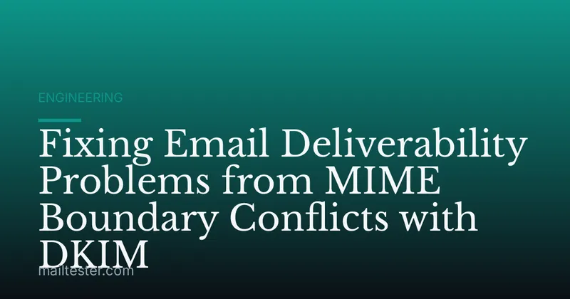 Fixing Email Deliverability Problems from MIME Boundary Conflicts with DKIM