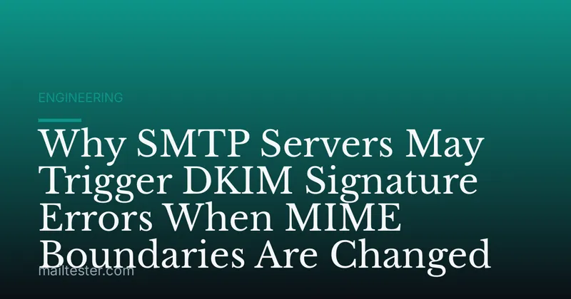 Why SMTP Servers May Trigger DKIM Signature Errors When MIME Boundaries Are Changed