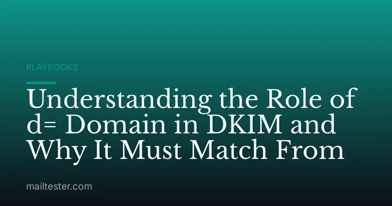 Understanding the Role of d= Domain in DKIM and Why It Must Match From