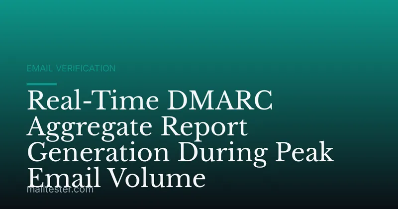 Real-Time DMARC Aggregate Report Generation During Peak Email Volume