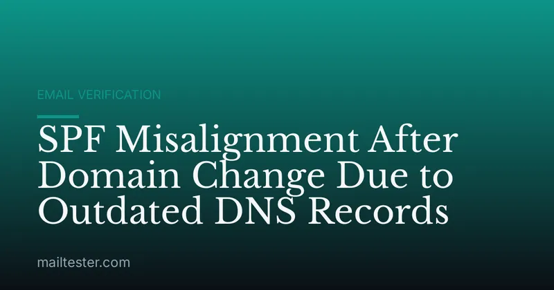 SPF Misalignment After Domain Change Due to Outdated DNS Records