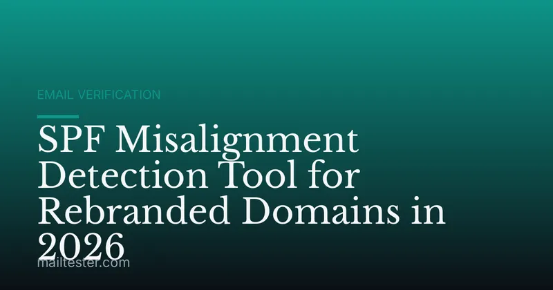 SPF Misalignment Detection Tool for Rebranded Domains in 2026