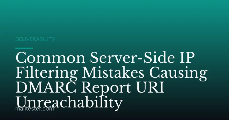 Common Server-Side IP Filtering Mistakes Causing DMARC Report URI Unreachability