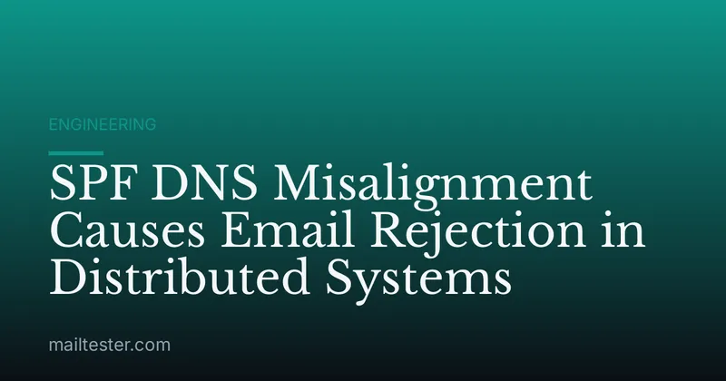 SPF DNS Misalignment Causes Email Rejection in Distributed Systems