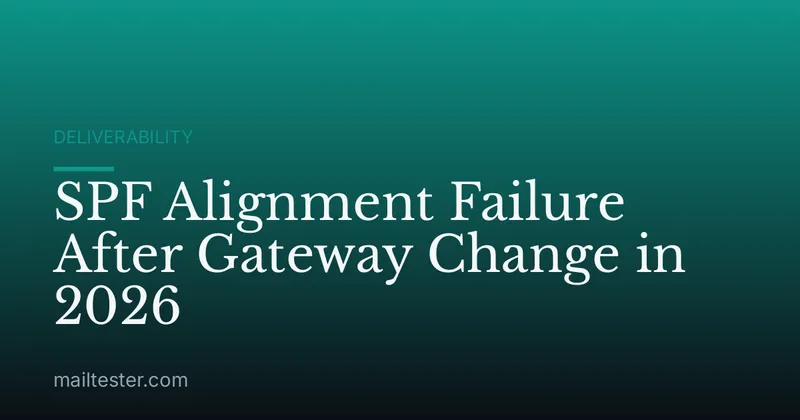 SPF Alignment Failure After Gateway Change in 2026