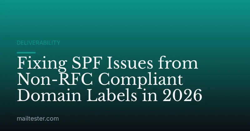 Fixing SPF Issues from Non-RFC Compliant Domain Labels in 2026