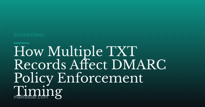 How Multiple TXT Records Affect DMARC Policy Enforcement Timing