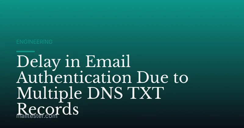 Delay in Email Authentication Due to Multiple DNS TXT Records