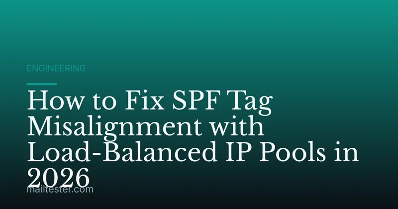 How to Fix SPF Tag Misalignment with Load-Balanced IP Pools in 2026