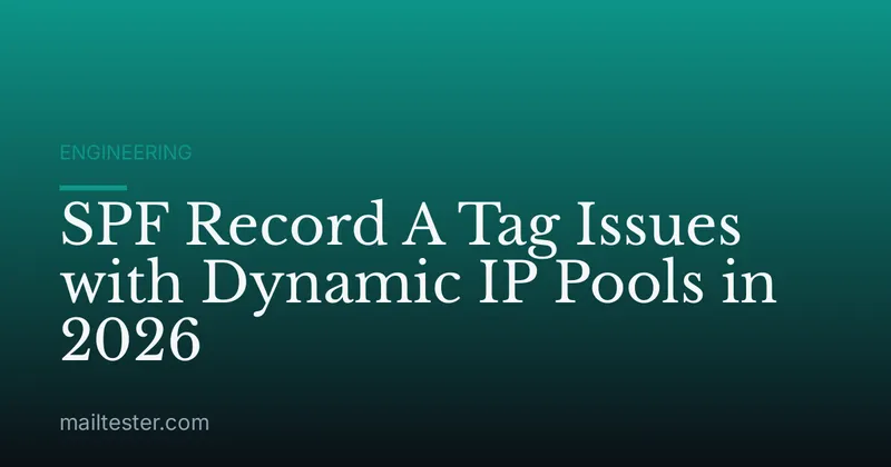 SPF Record A Tag Issues with Dynamic IP Pools in 2026