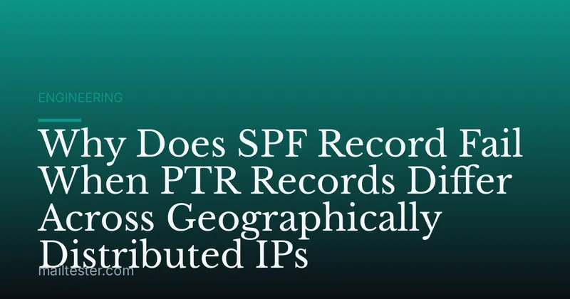 Why Does SPF Record Fail When PTR Records Differ Across Geographically Distributed IPs